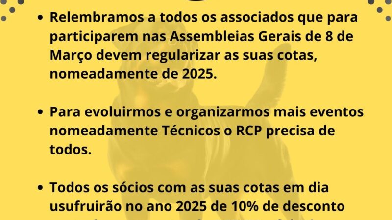 Aviso de Cotas